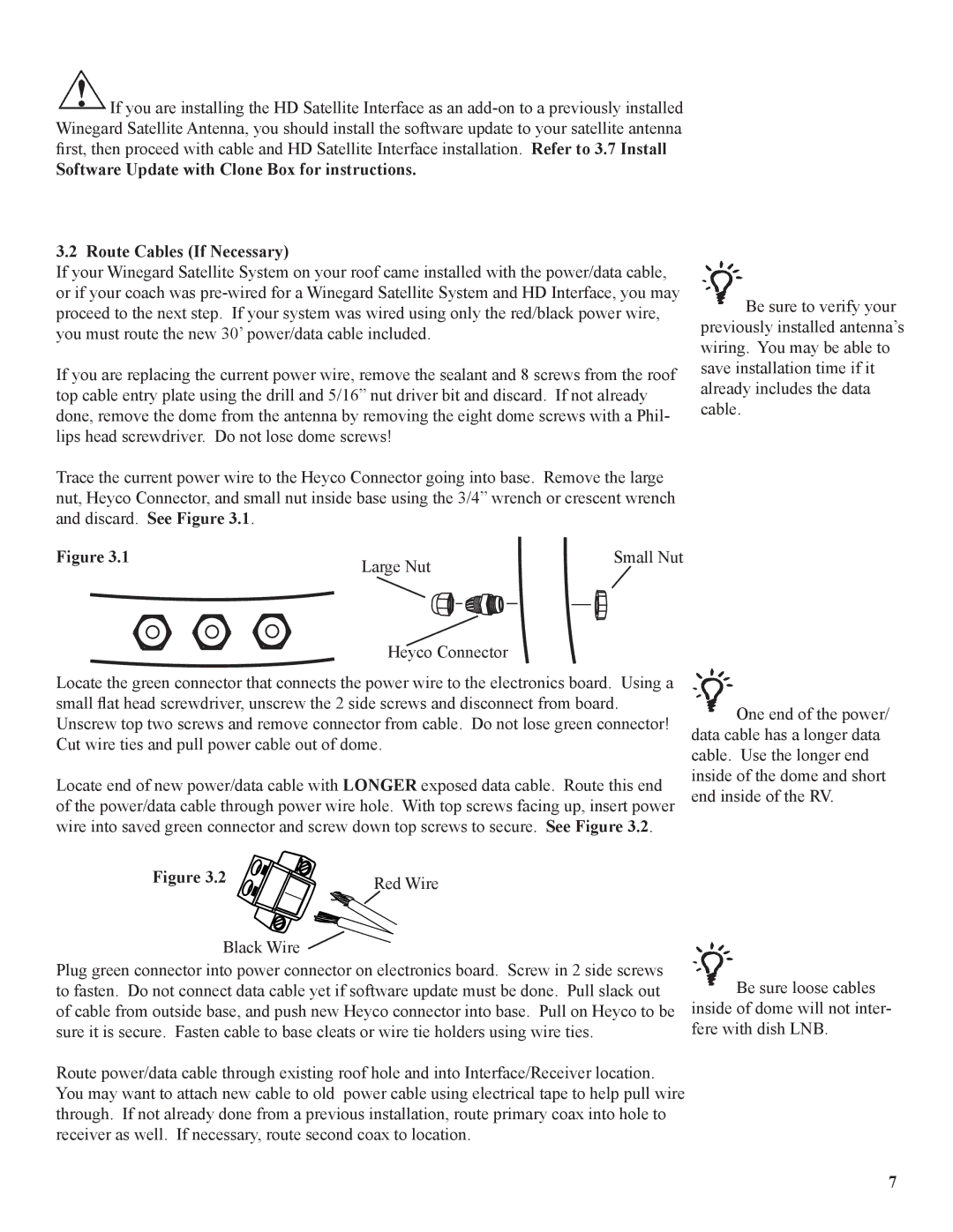 Winegard WB-2700, WB-2000 operation manual Red Wire 