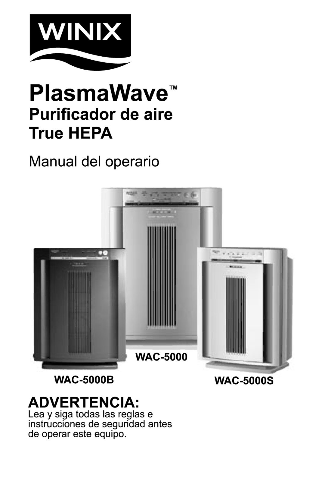 Winix Air Cleaner manual 