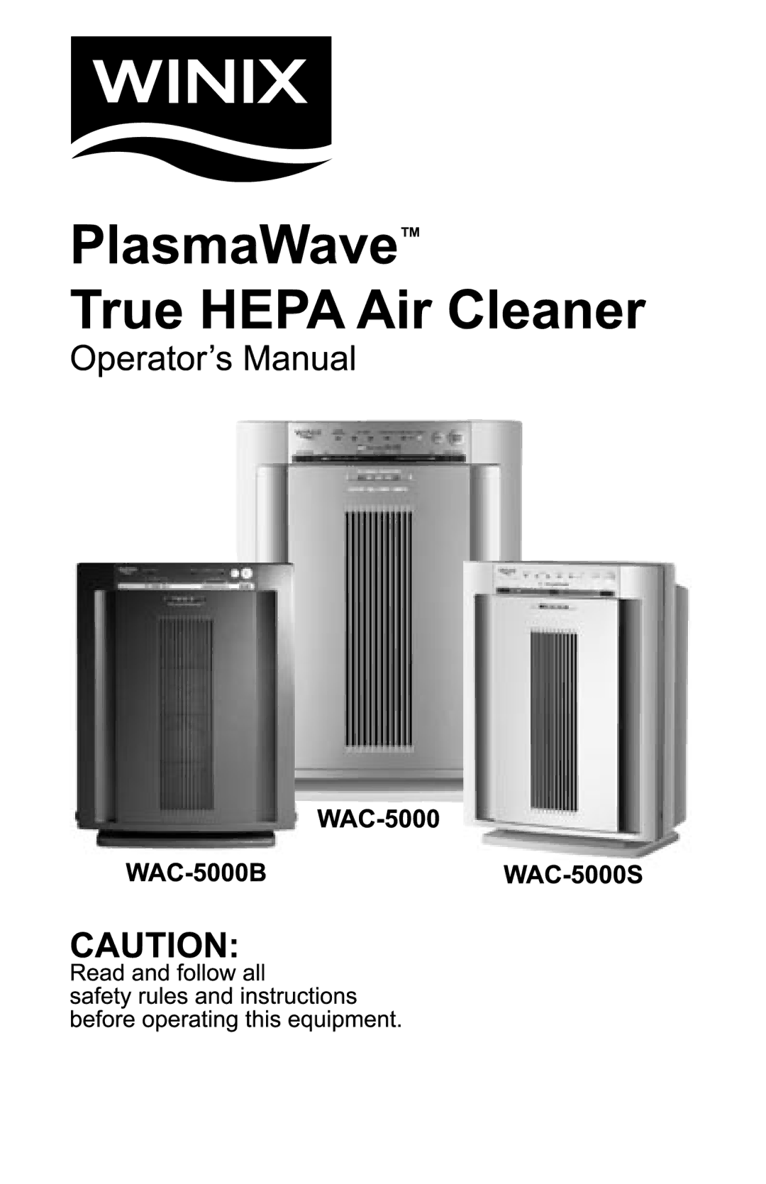 Winix Air Cleaner manual 