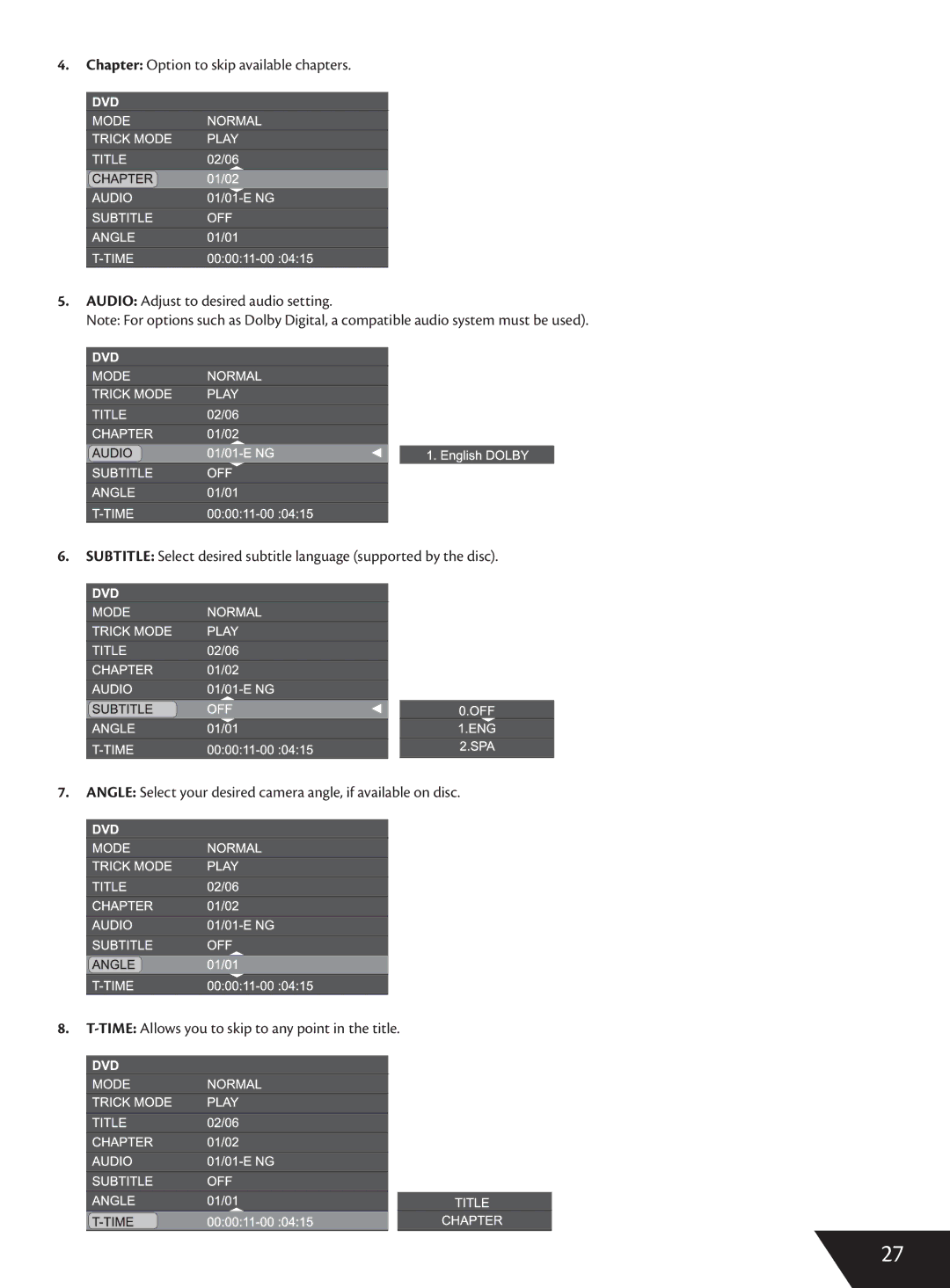 Wintal DVDRX160 manual 