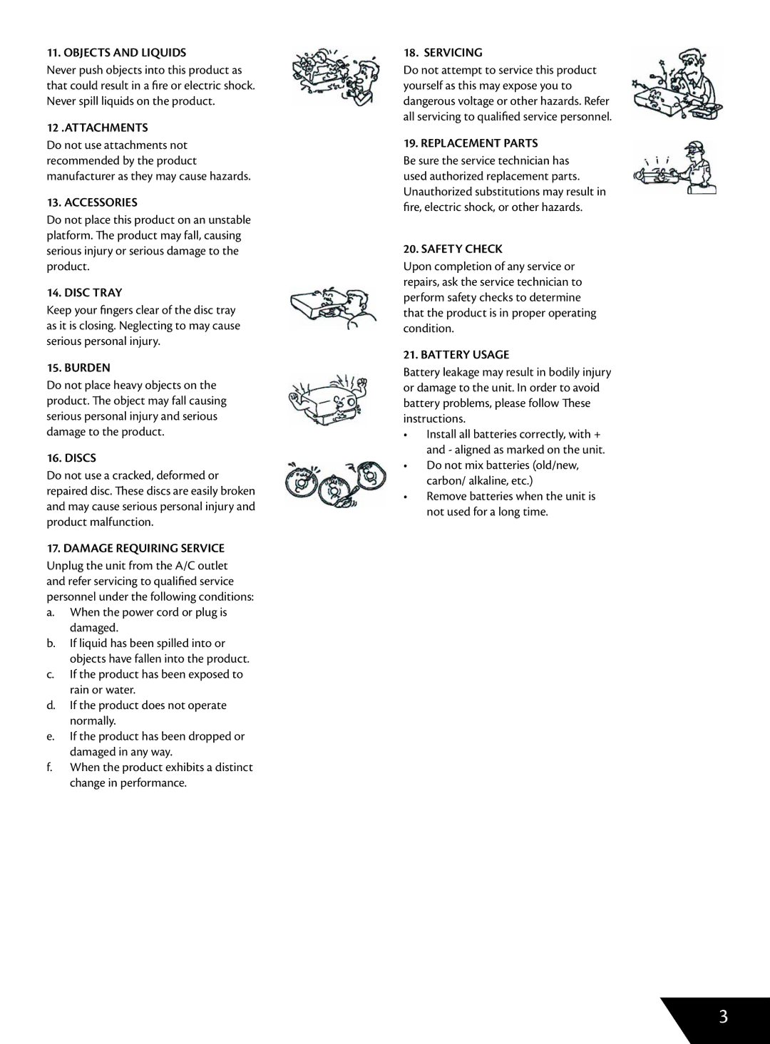 Wintal DVDRX160 Objects and Liquids, Attachments, Accessories, Disc Tray, Burden, Discs, Servicing, Replacement Parts 