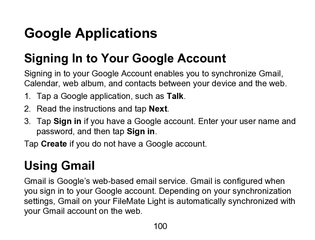 Wintec Industries 3FMT700A2-8G-R user manual Signing In to Your Google Account, Using Gmail 