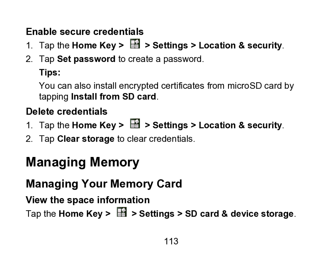 Wintec Industries 3FMT700A2-8G-R user manual Managing Memory, Managing Your Memory Card 