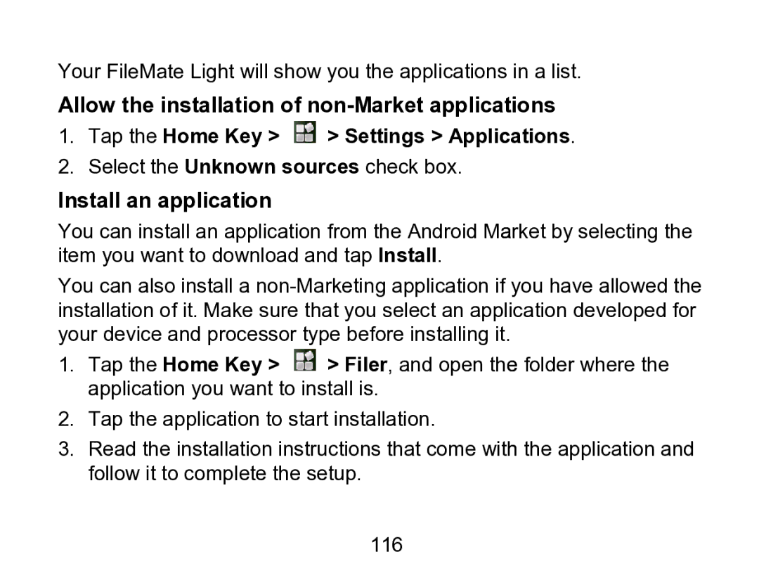 Wintec Industries 3FMT700A2-8G-R user manual Install an application 