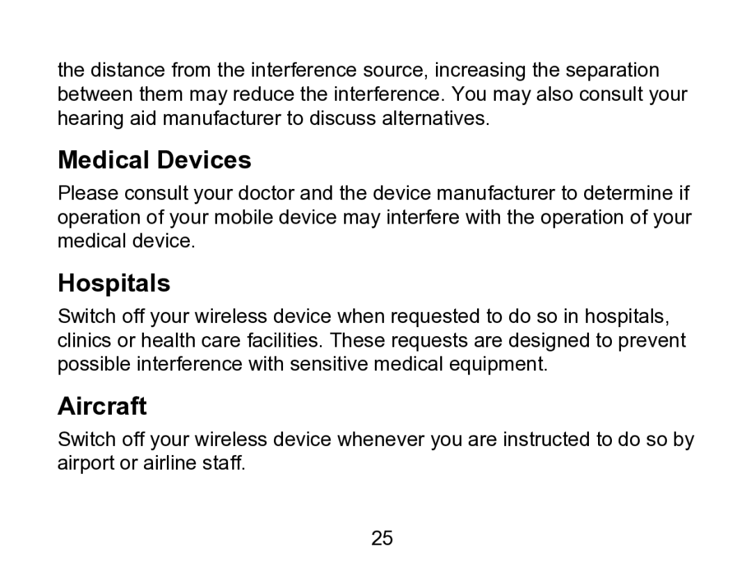 Wintec Industries 3FMT700A2-8G-R user manual Medical Devices, Hospitals, Aircraft 