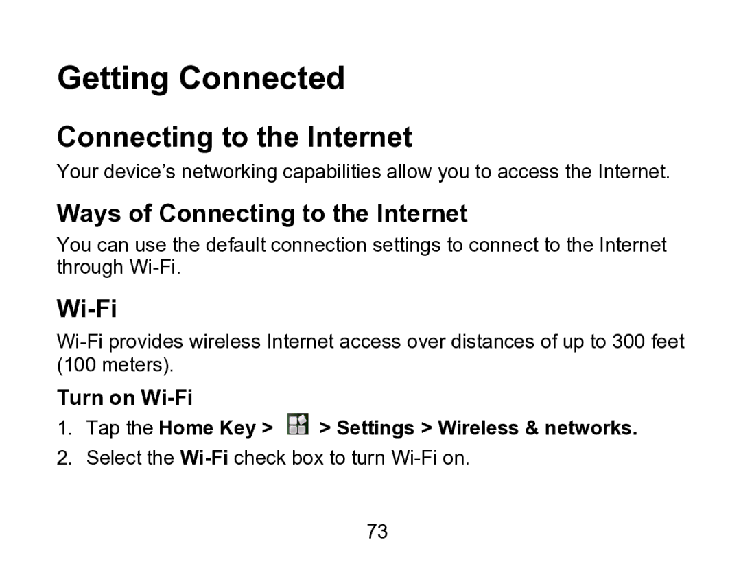 Wintec Industries 3FMT700A2-8G-R user manual Ways of Connecting to the Internet, Wi-Fi 