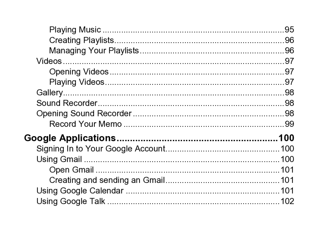 Wintec Industries 3FMT700A2-8G-R user manual Google Applications, 100 