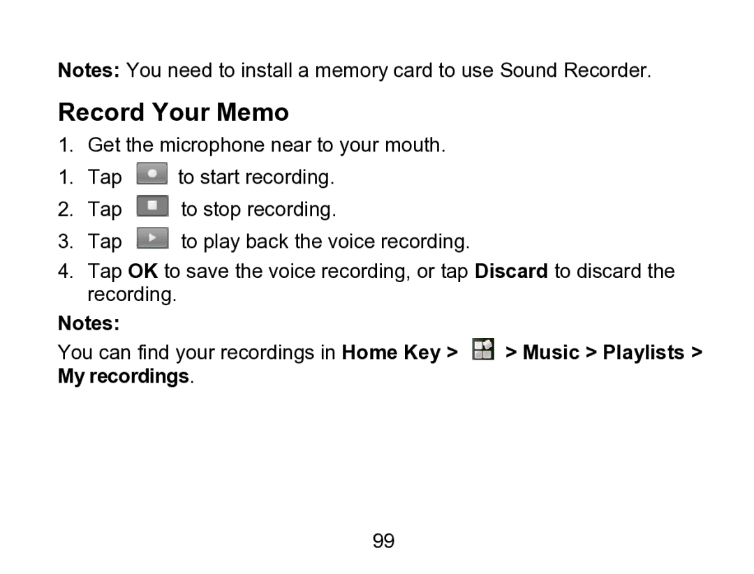 Wintec Industries 3FMT700A2-8G-R user manual Record Your Memo 