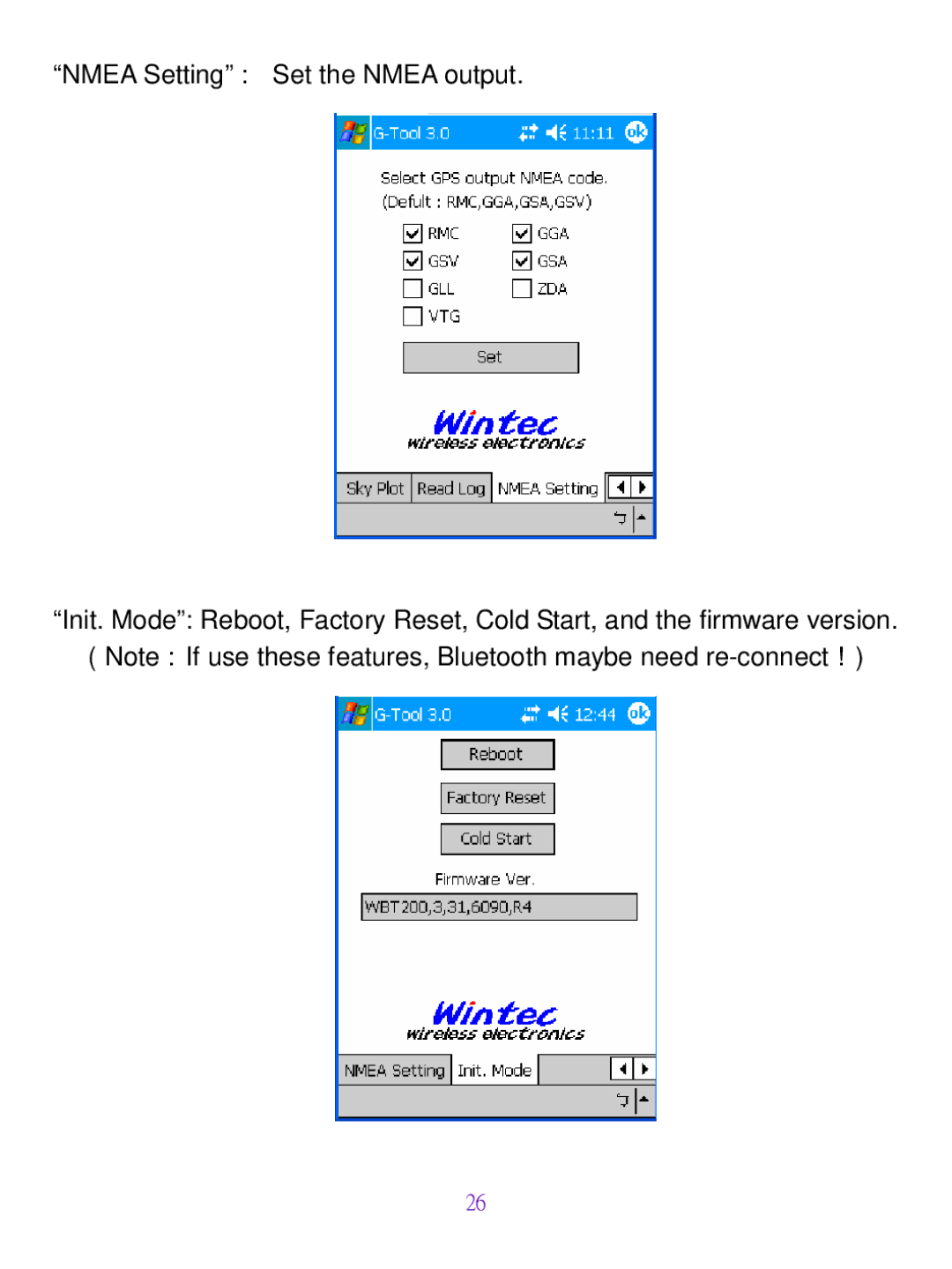 Wintec Industries WBT-200 manual 