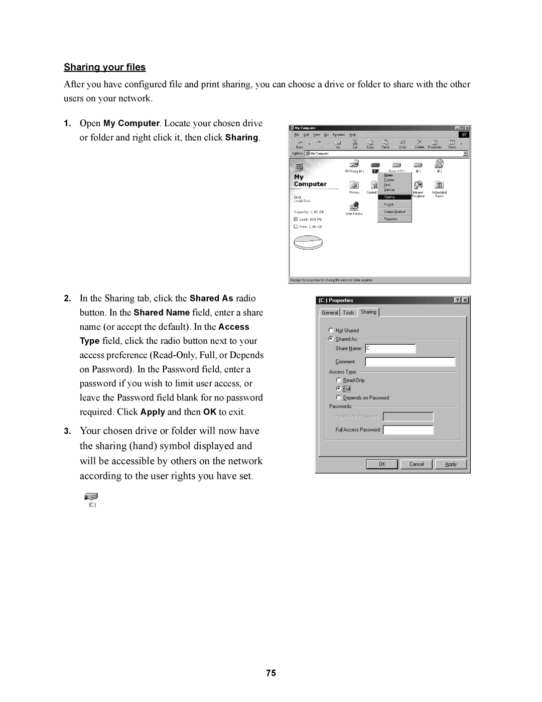 Wire World Of America 1800 manual Sharing your files 