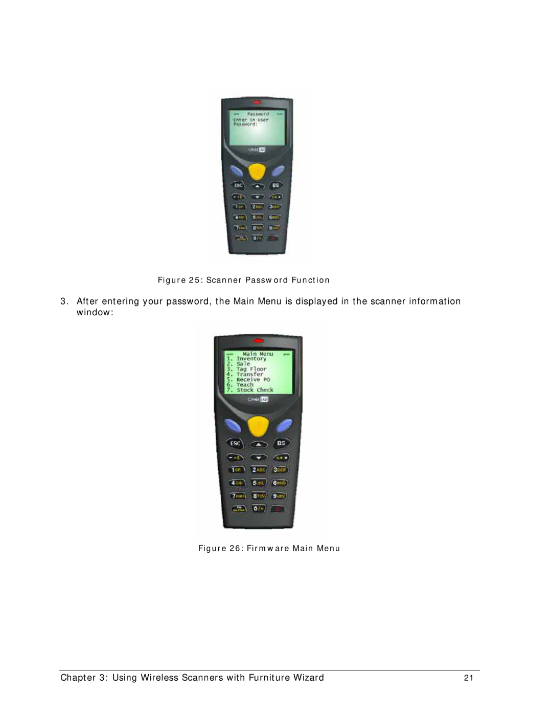 Wizard Ca Co Wireless Scanner, CPT-8061 manual Scanner Password Function 