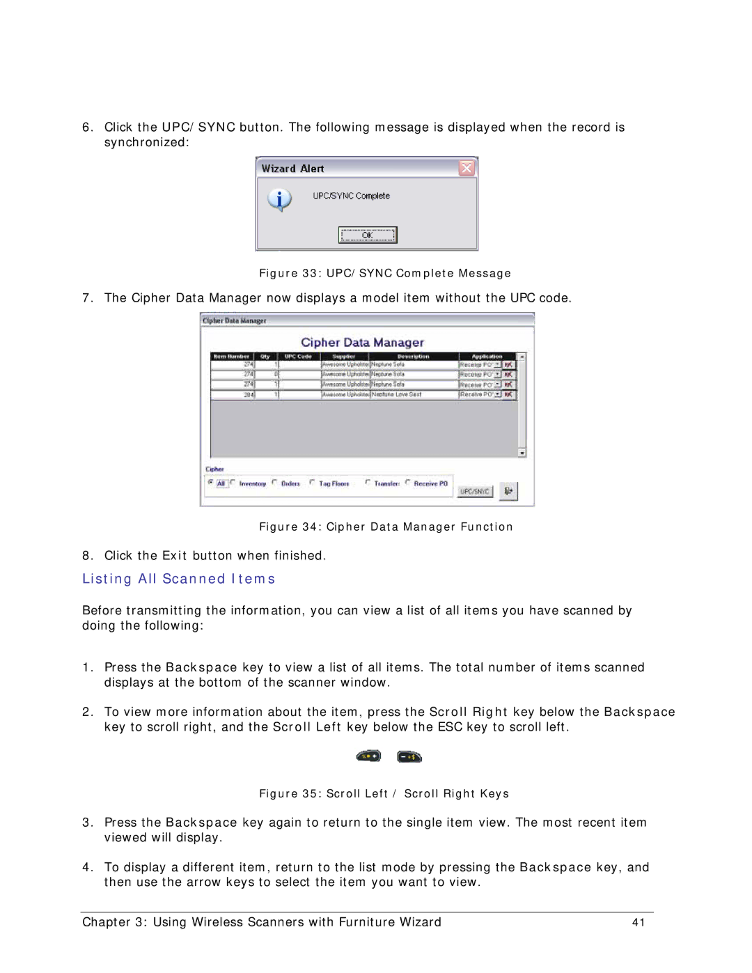 Wizard Ca Co Wireless Scanner, CPT-8061 manual Click the Exit button when finished 