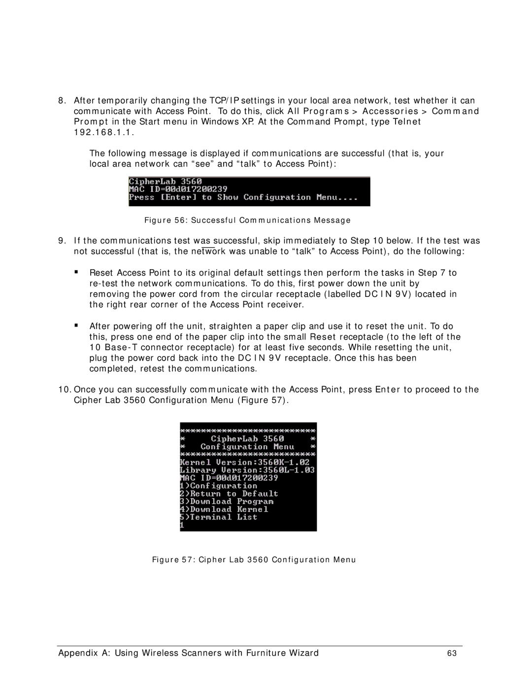 Wizard Ca Co Wireless Scanner, CPT-8061 manual Successful Communications Message 