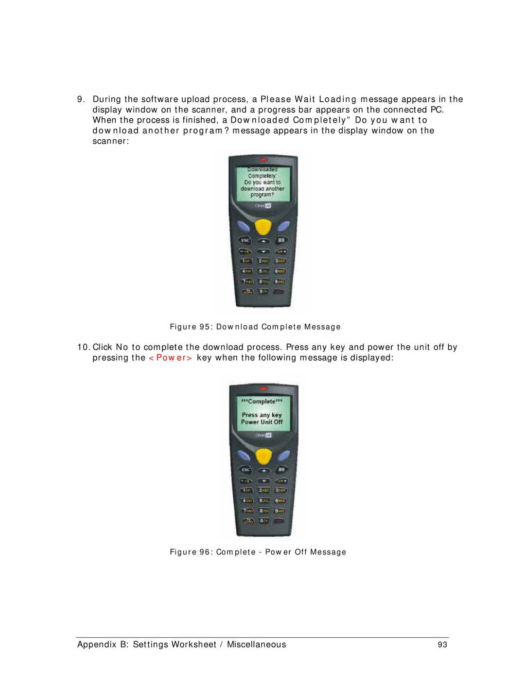 Wizard Ca Co Wireless Scanner, CPT-8061 manual Download Complete Message 