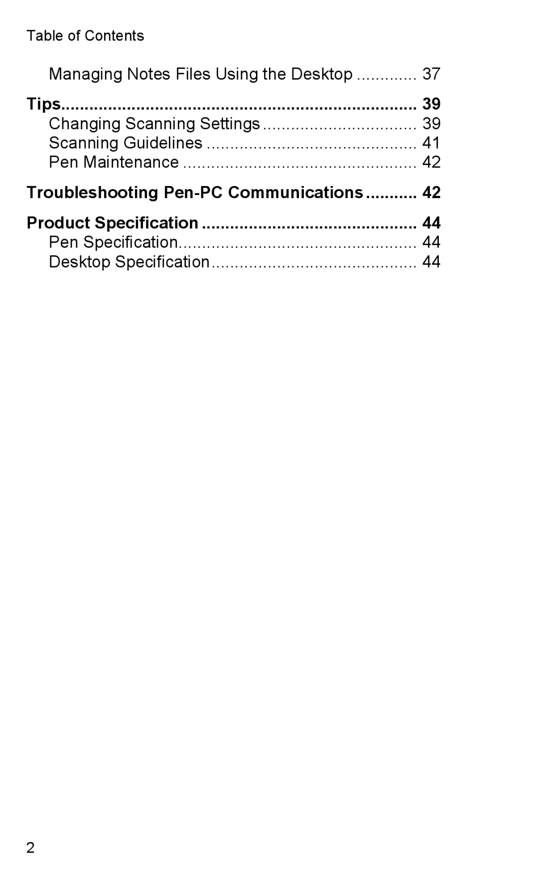 Wizcom TS Elite user manual Tips, Troubleshooting Pen-PC Communications Product Specification 