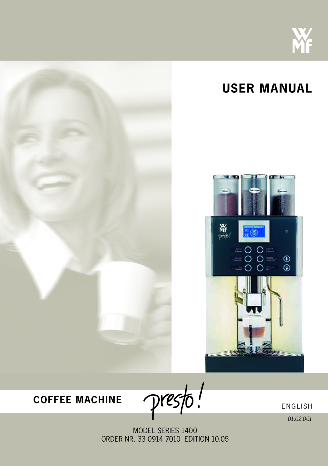 WMF Americas 1400 user manual Coffee machine 