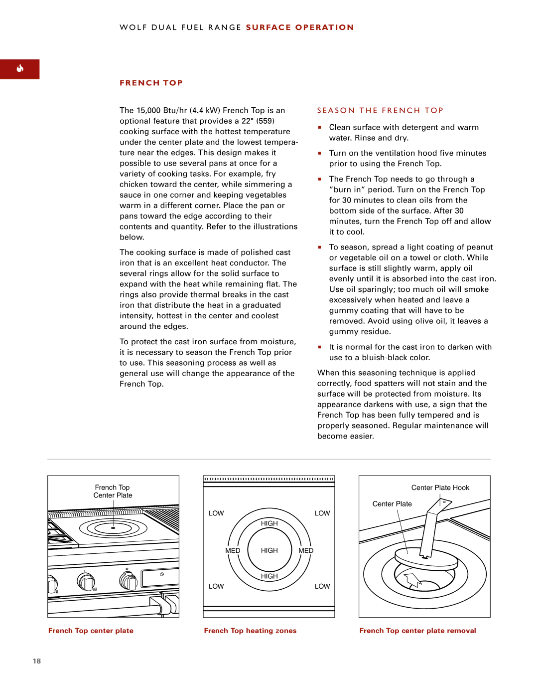 Wolf Appliance Company DF484CG manual French TOP, A S O N T H E F R E N C H to P 