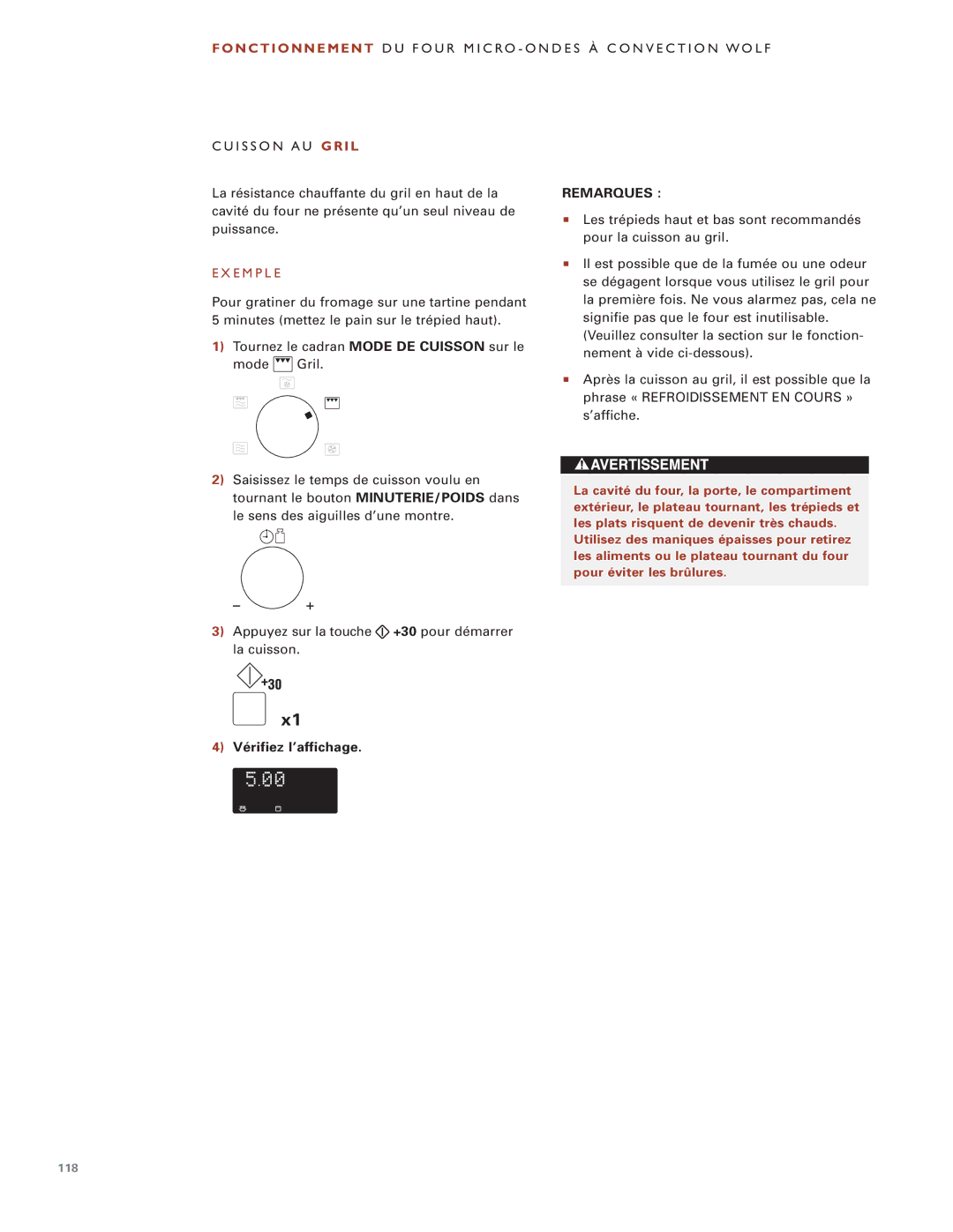 Wolf Appliance Company ICBMW30-240, ICBMW30-230 manual I S S O N a U G R I L, La cavité du four, la porte, le compartiment 