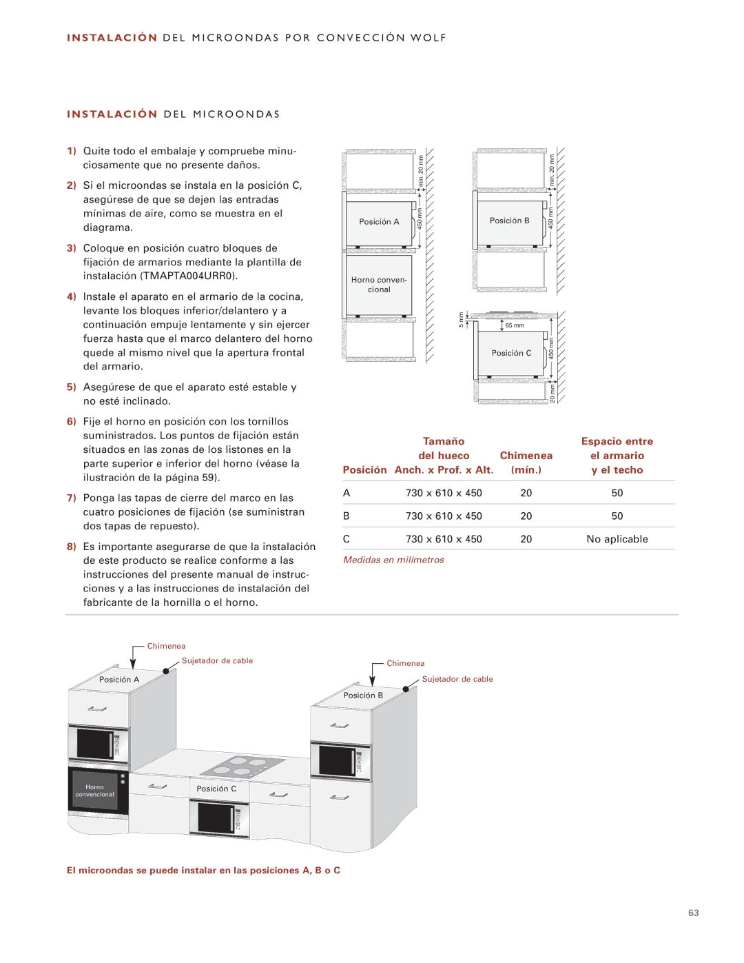 Wolf Appliance Company ICBMW30-230, ICBMW30-240 manual Quite todo el embalaje y compruebe minu 