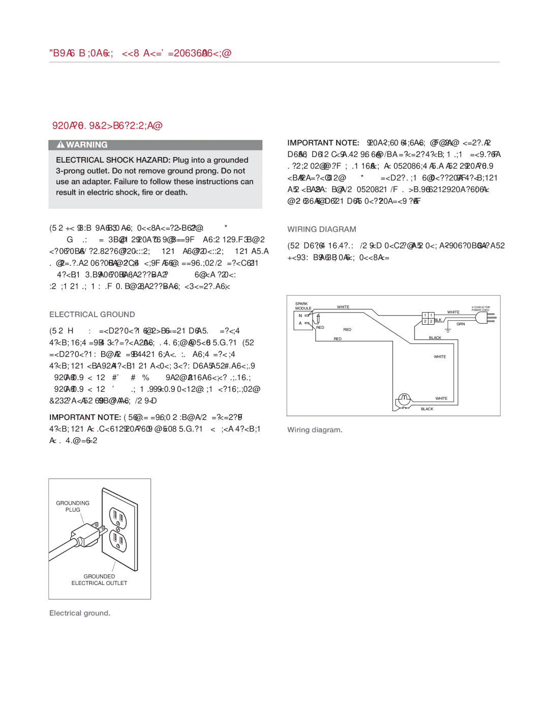 Wolf Appliance Company IM15 manual Electrical Ground, Wiring Diagram 