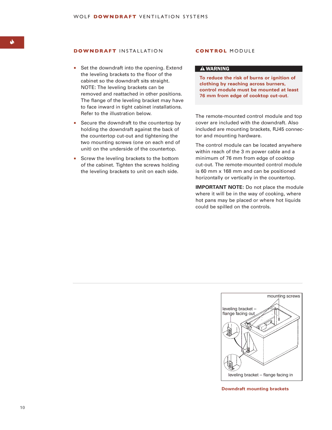 Wolf ICBDD30 installation instructions OW N D R a F T Installation CON T R O L Module 