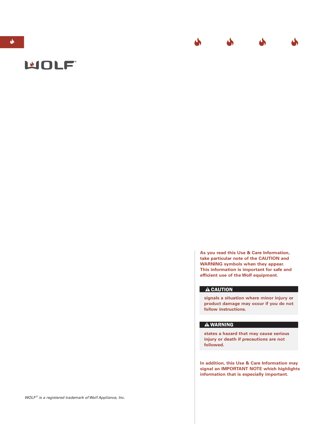 Wolf ICBIG15 manual Wolf is a registered trademark of Wolf Appliance, Inc 