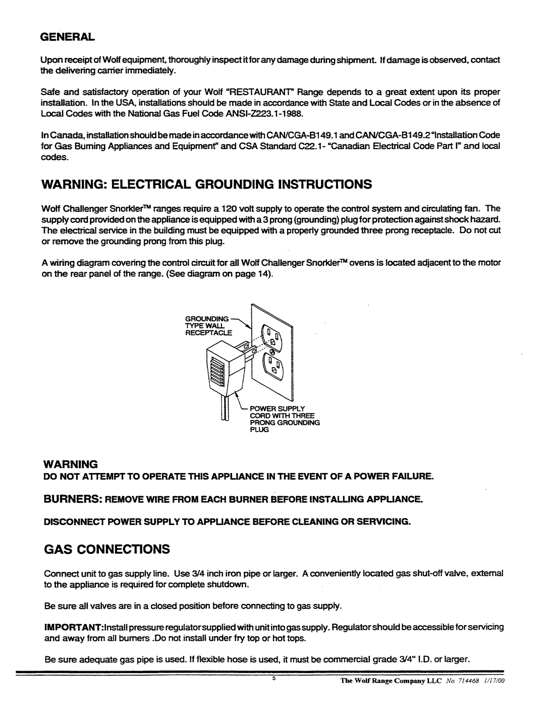 Wolf KCHSSR, KCHR manual 