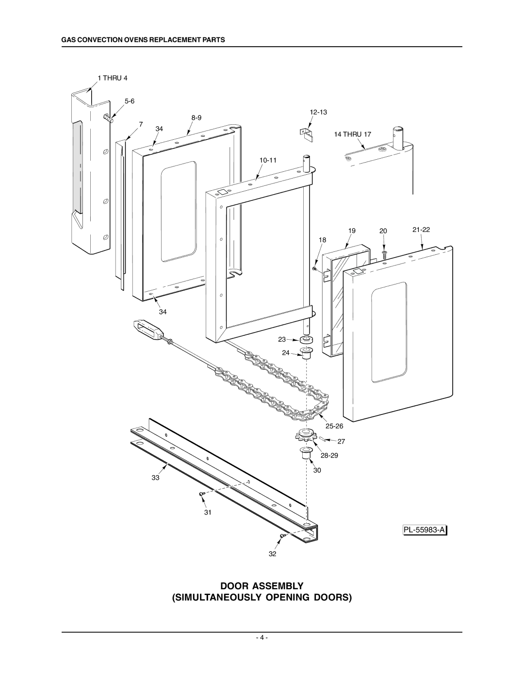 Wolf ML-136758 manual Door Assembly Simultaneously Opening Doors 