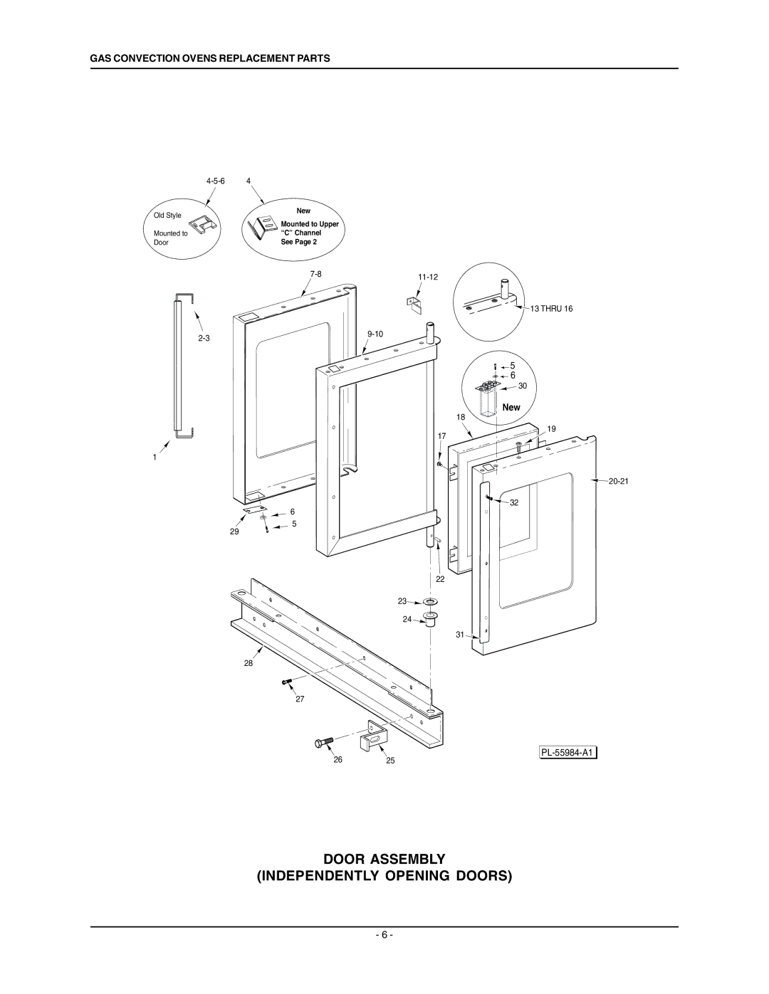 Wolf ML-136758 manual Door Assembly Independently Opening Doors 