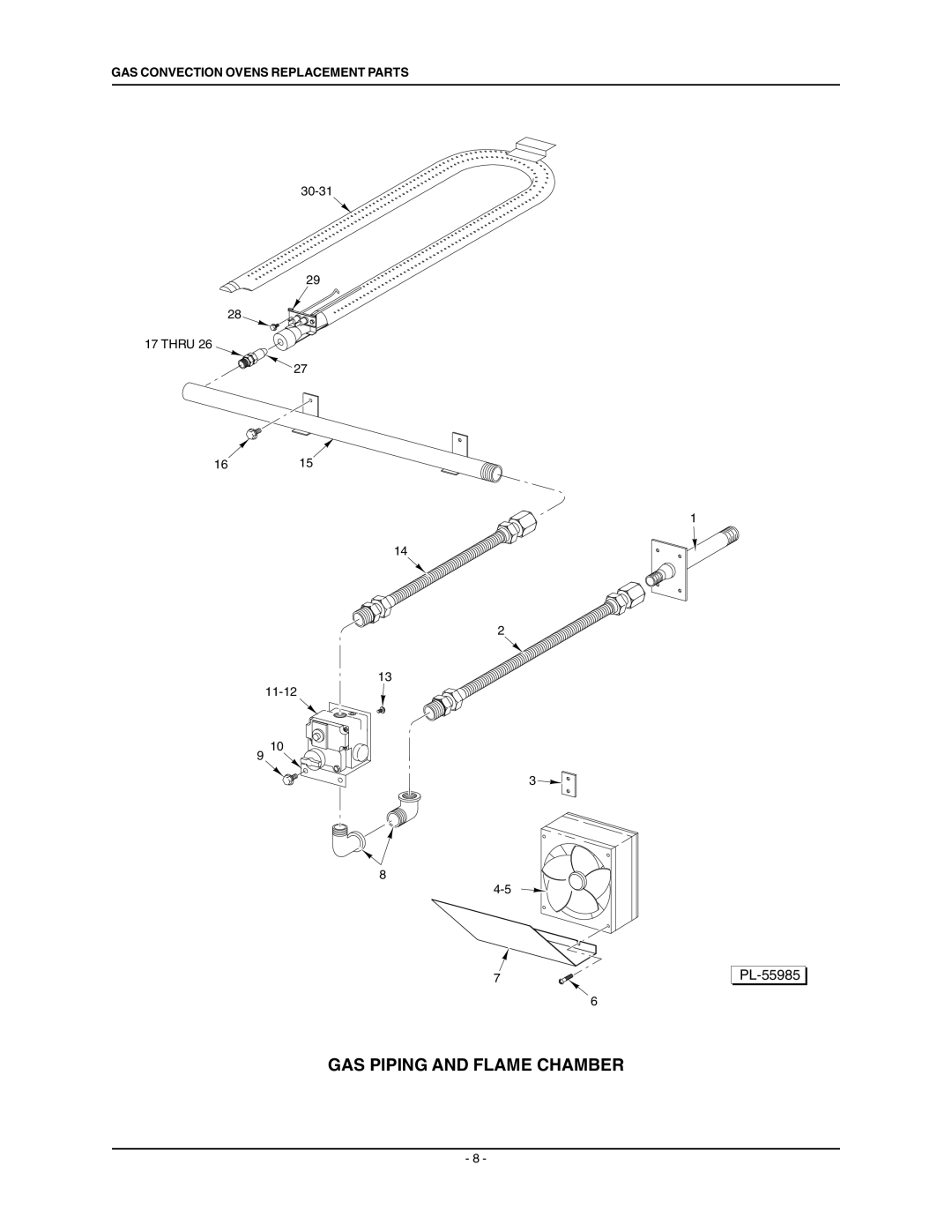 Wolf ML-136758 manual GAS Piping and Flame Chamber 