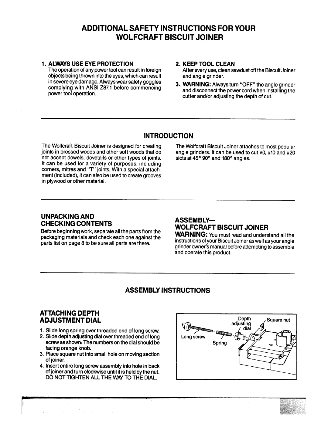 Wolfcraft 2920 manual 