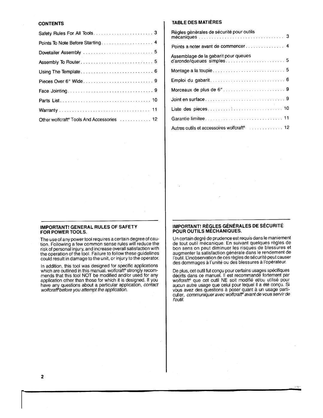 Wolfcraft 4250 manual 