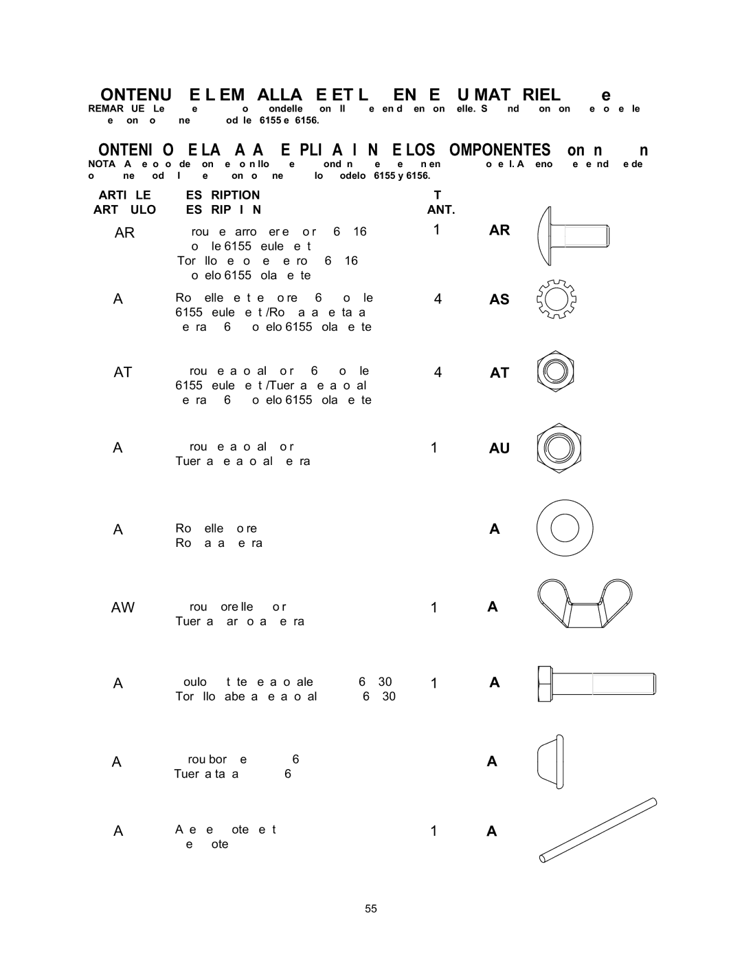 Wolfcraft 6155, 6156 manual 24 AS 24 AT 