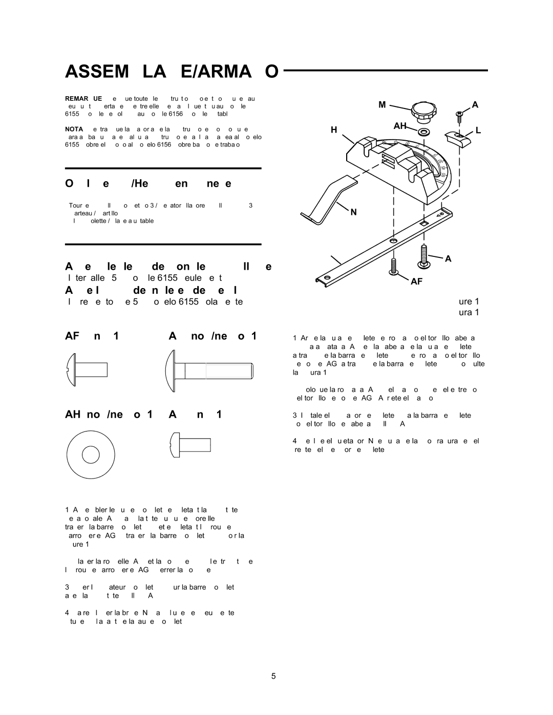 Wolfcraft 6155, 6156 Assemblage/Armado, Outils requis/Herramientas necesarias, Assembler le guide à onglets métallique 