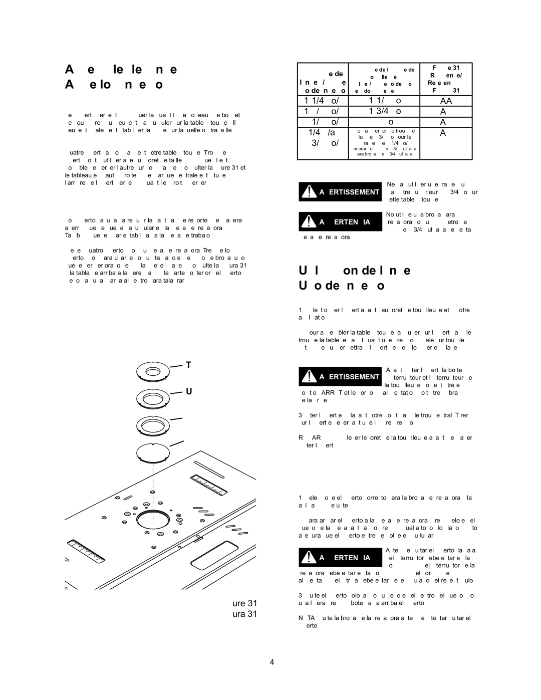 Wolfcraft 6156, 6155 manual Assembler les inserts Arme los insertos, Utilisation de linsert Uso de insertos 