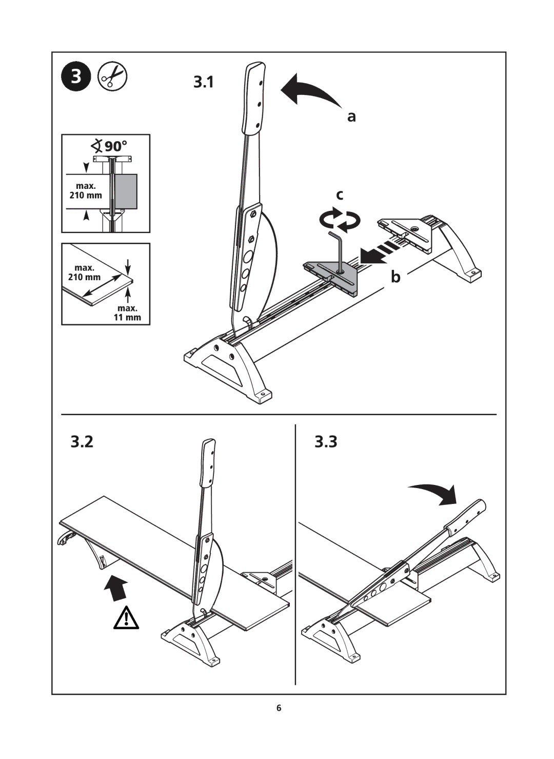 Wolfcraft LC 300 manual Max 210 mm 11 mm 