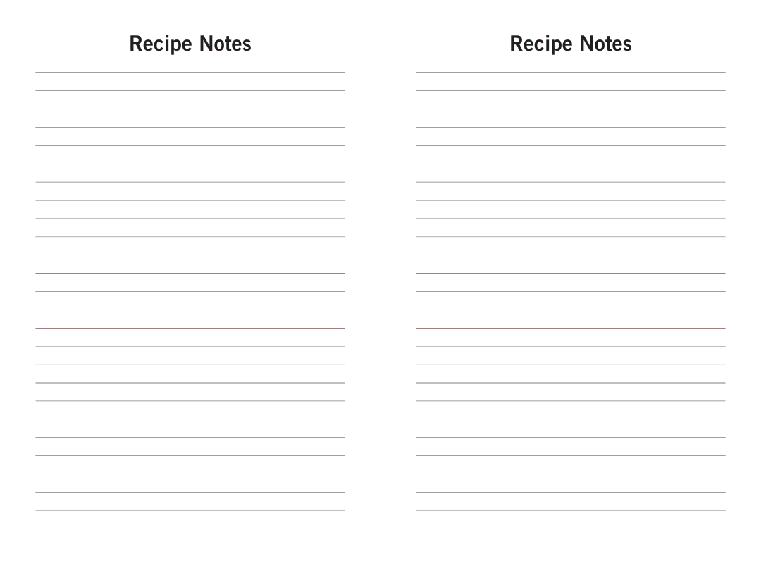 Wolfgang Puck BBLFP001 operating instructions Recipe Notes 