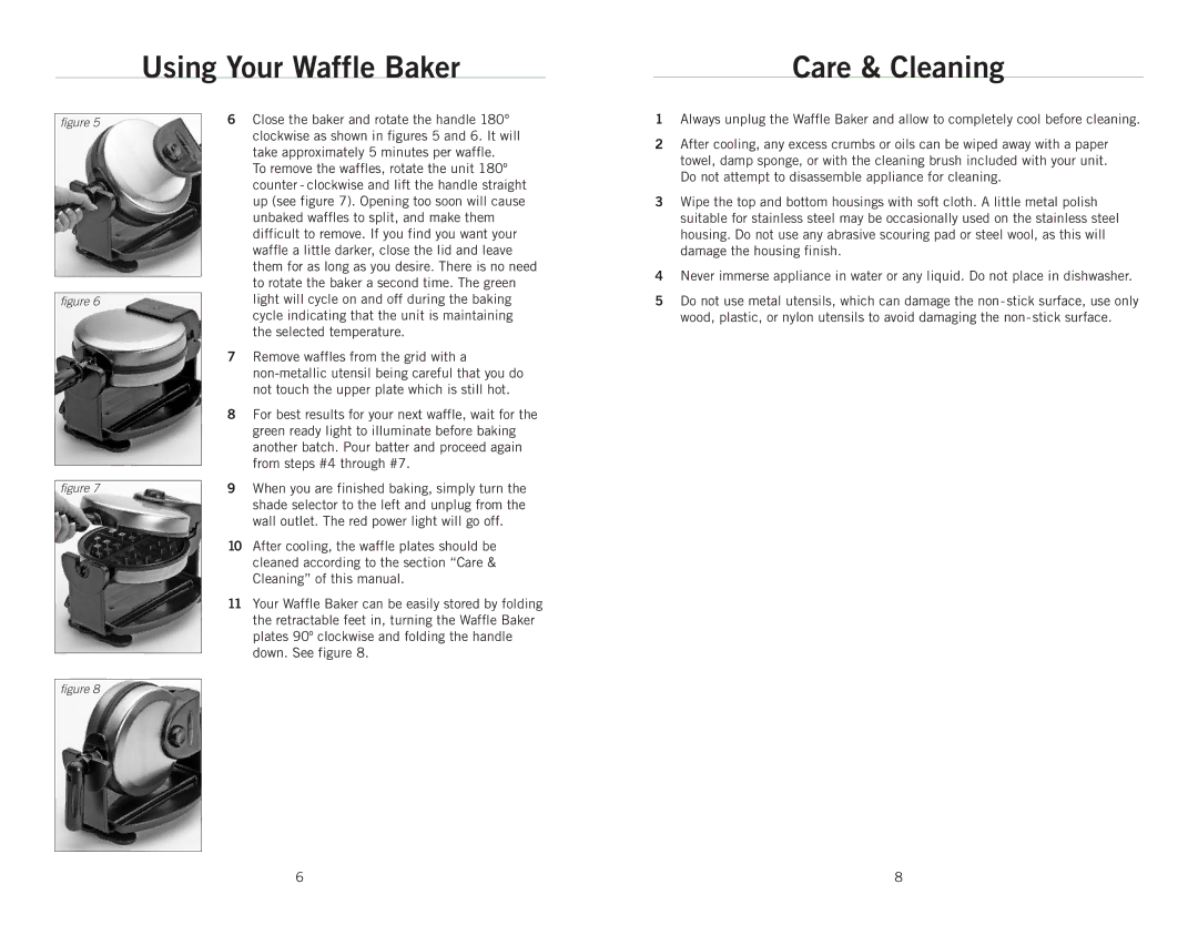 Wolfgang Puck BRWB0010 manual Care & Cleaning 