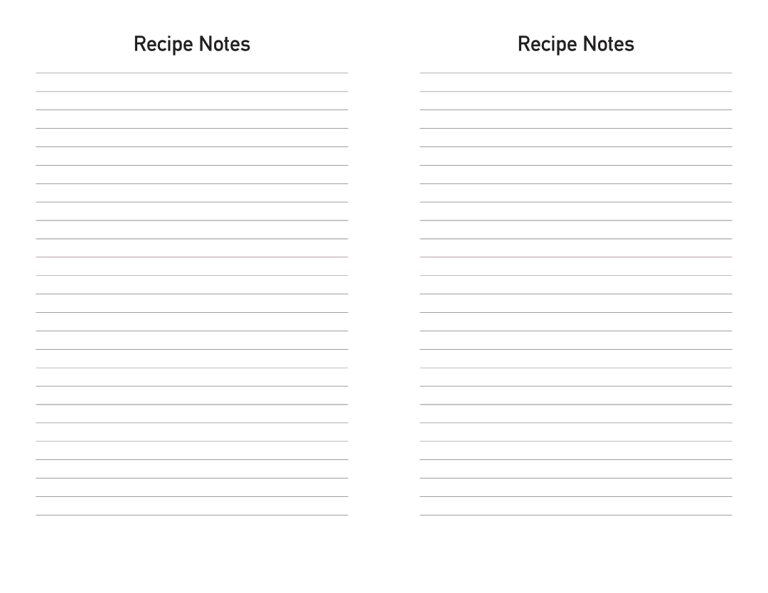 Wolfgang Puck BTOBR0010 manual Recipe Notes 