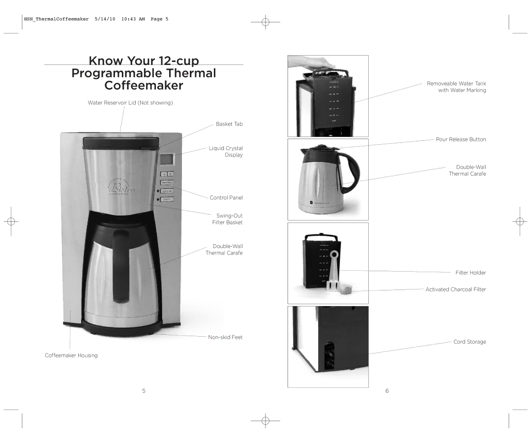 Wolfgang Puck Model BCM00020 manual Know Your 12-cup Programmable Thermal Coffeemaker 