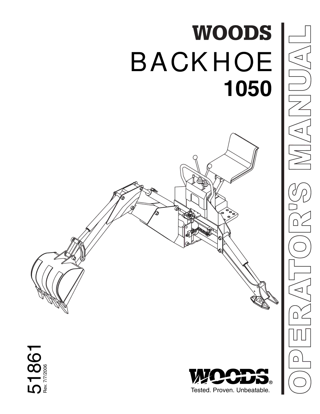 Woods Equipment 1050 manual Backhoe 