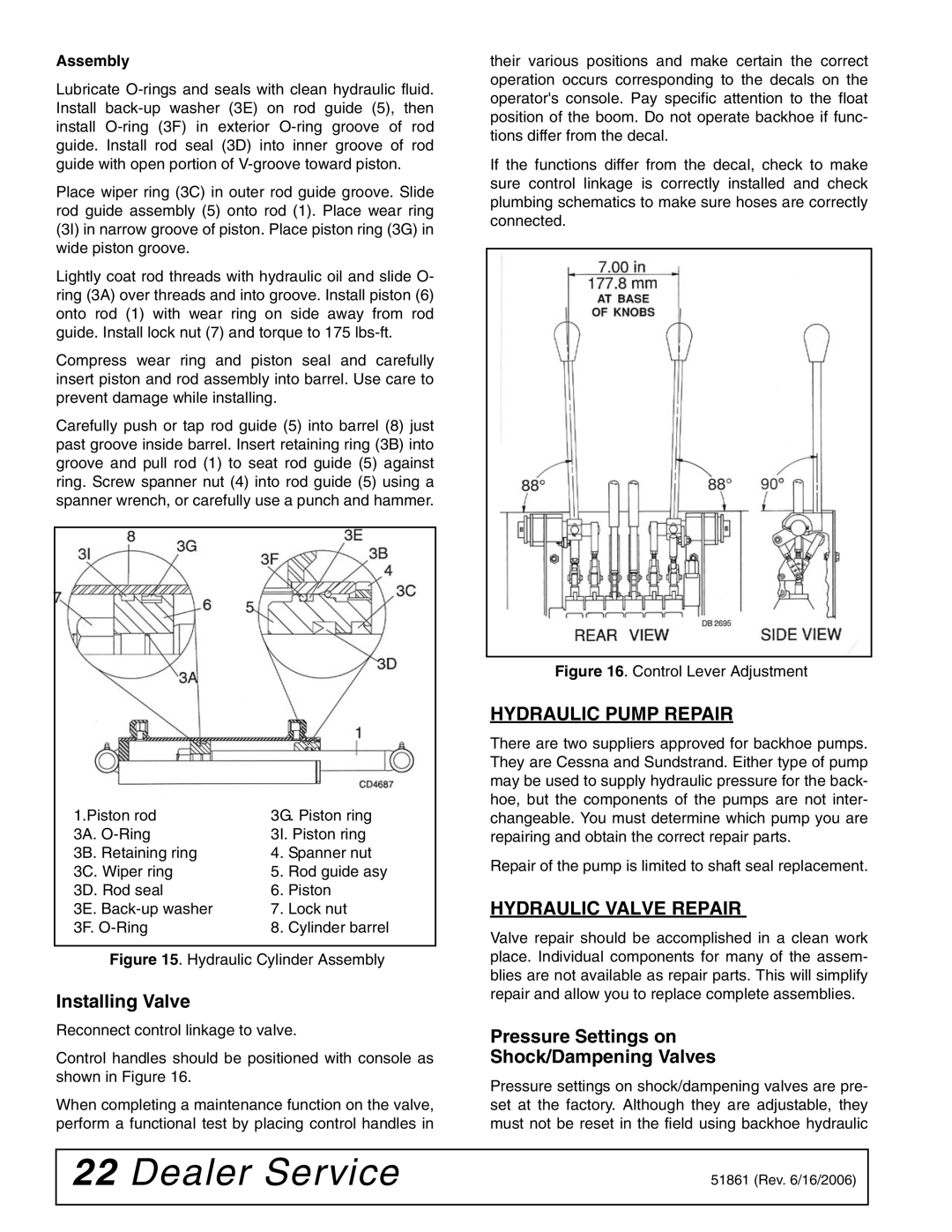 Woods Equipment 1050 manual Installing Valve, Hydraulic Pump Repair, Hydraulic Valve Repair 