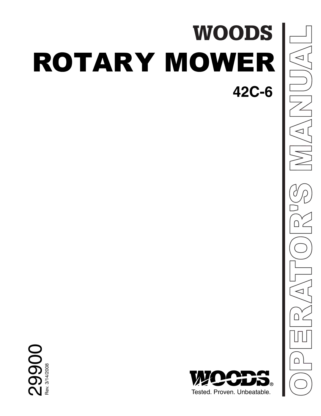 Woods Equipment 42C-6 manual Rotary Mower 