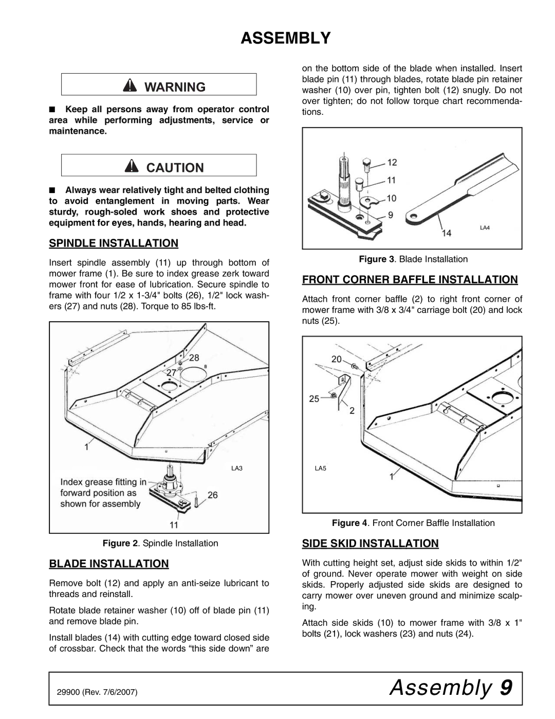 Woods Equipment 42C-6 manual Assembly 