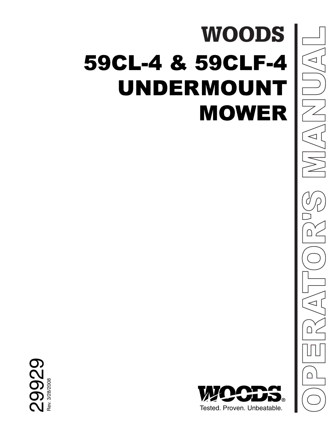 Woods Equipment manual 59CL-4 & 59CLF-4 