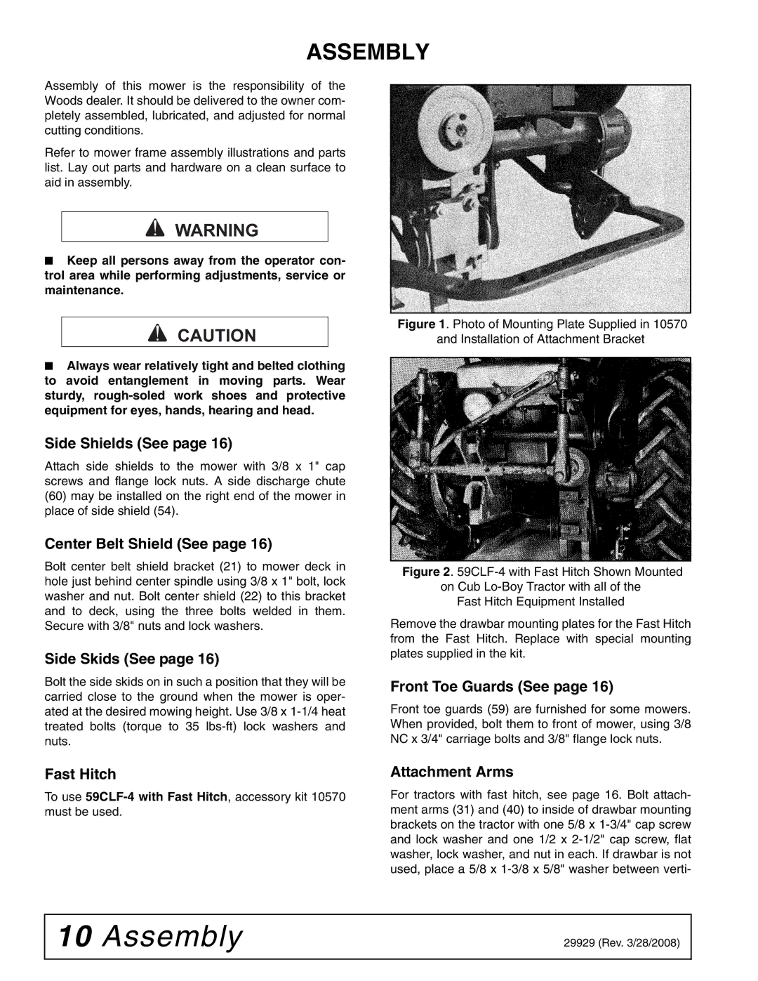 Woods Equipment 59CLF-4, 59CL-4 manual Assembly 