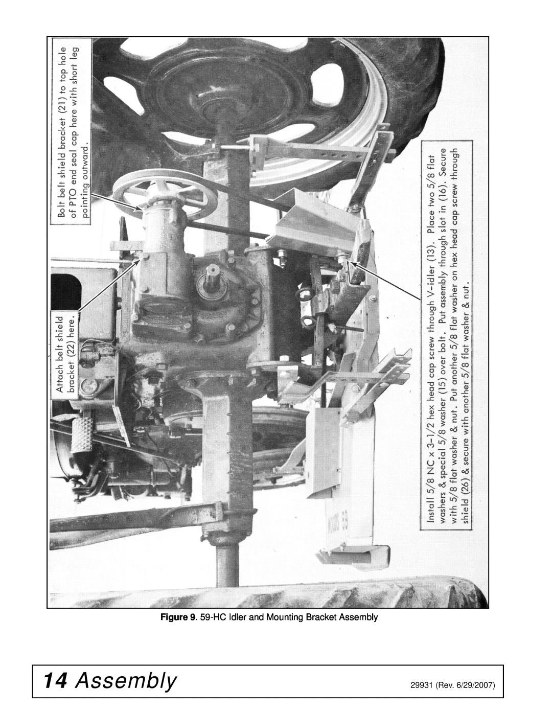 Woods Equipment 59HC-1 manual Assembly 