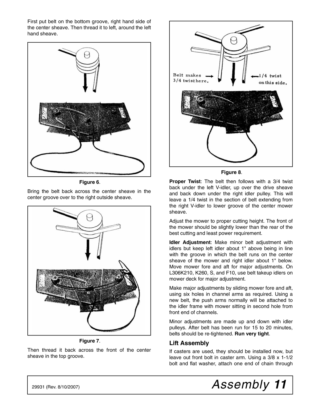 Woods Equipment 59LB-1 manual Lift Assembly 