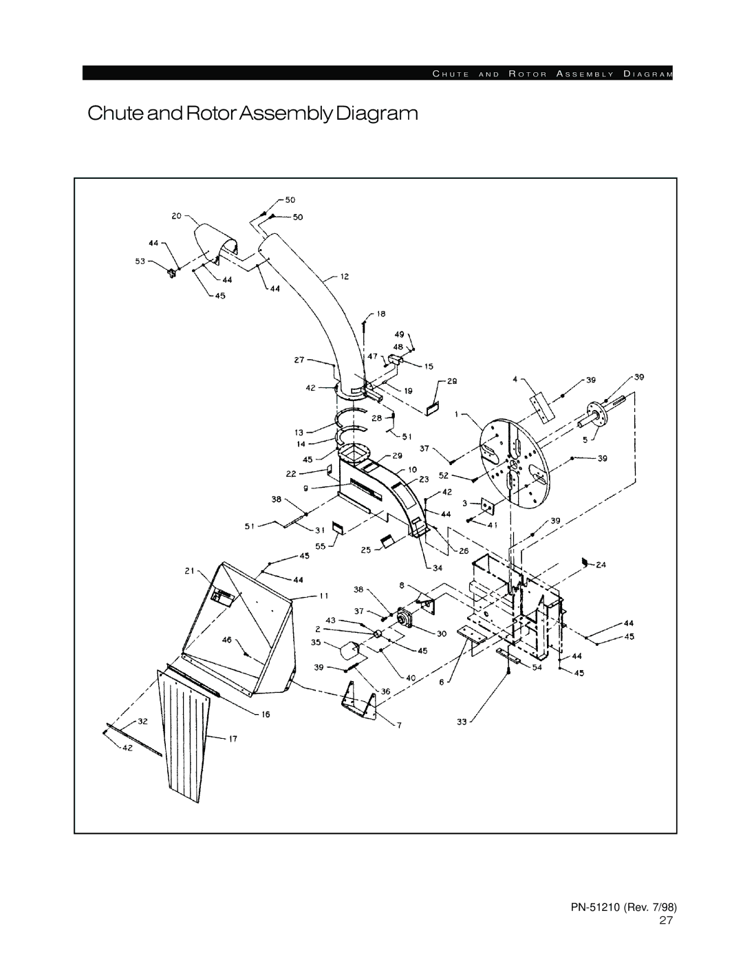 Woods Equipment 8100, 8000 manual ChuteandRotorAssemblyDiagram 