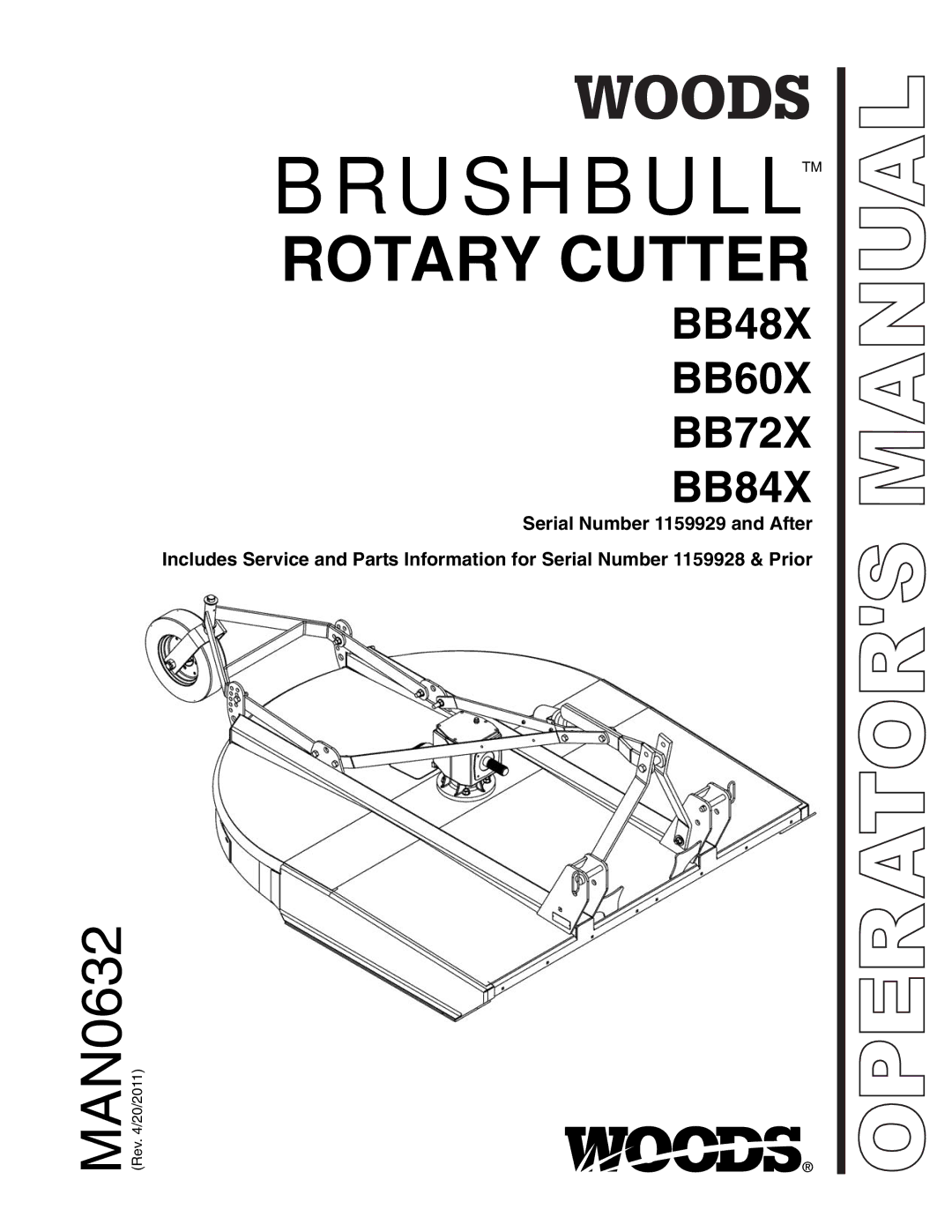 Woods Equipment BB84X, BB48X, BB60X, BB72X manual Brushbulltm 